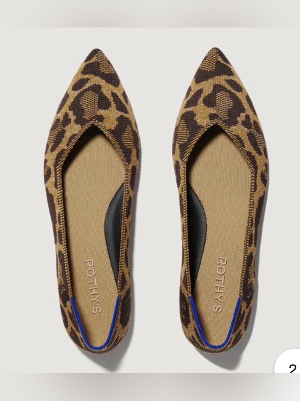 Rothy's Point II in Metallic Cat